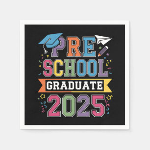 Servilleta De Papel Graduado de Preescolar 2025 Graduación Escuela Pre