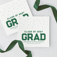 Graduado deportivo graduado personalizado verde