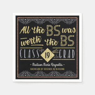 Servilleta De Papel Graduado divertido de la licenciatura de la
