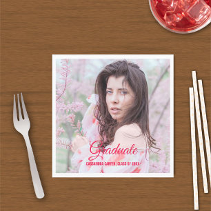 Servilleta De Papel Graduado Elegante Foto Personalizada