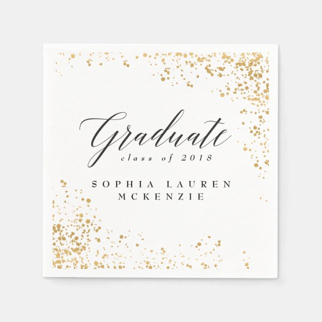 SERVILLETA DE PAPEL GRADUADO MODERNO ELEGANTE (Anverso)