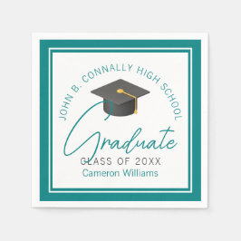 Servilleta De Papel Graduado personalizado del partido de graduación V