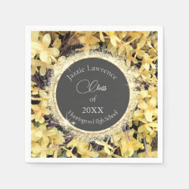 Servilleta De Papel Graduado personalizado del Purpurinoso floral amar