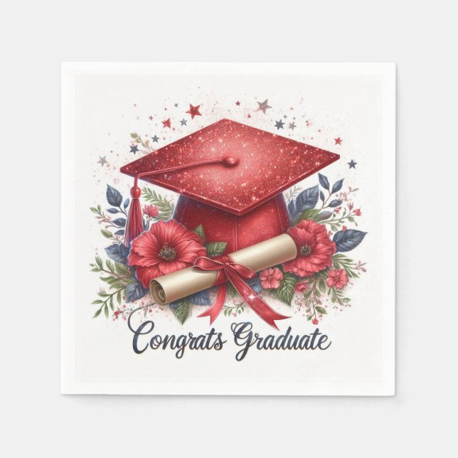 Servilleta De Papel Graduados, licenciatura y diploma (Anverso)