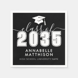 Servilleta De Papel Graduate Black Graduation