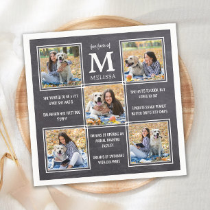 Servilleta De Papel Graduate Fun Fact Rustic Unique Collage de fotos