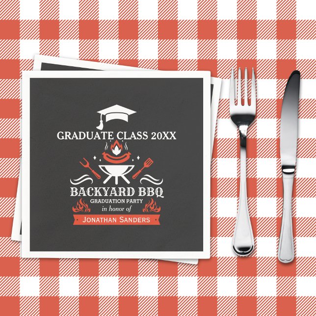 Servilleta De Papel Graduation BBQ Backyard Navy Blue (Subido por el creador)