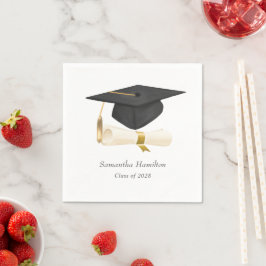 Servilleta De Papel Graduation Cap Diploma Personalized Party 