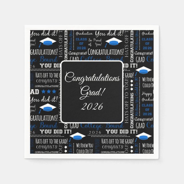 Servilleta De Papel Graduation Cap Napkins (Anverso)