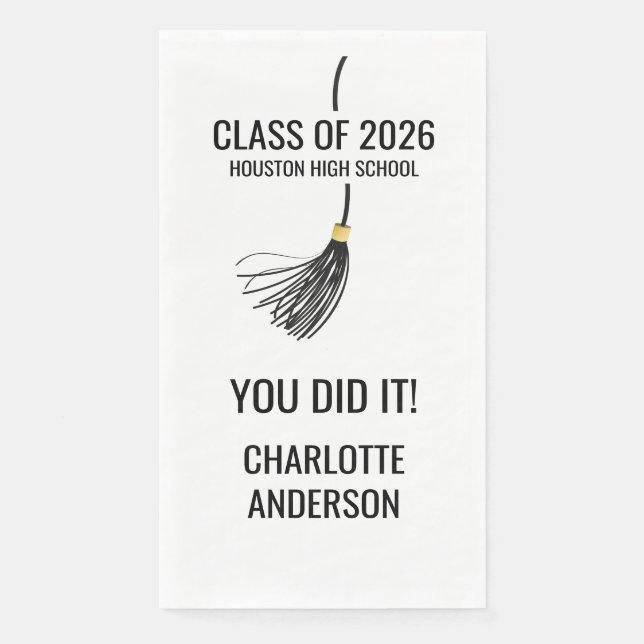 Servilleta De Papel Graduation Cap Tassel (Anverso)