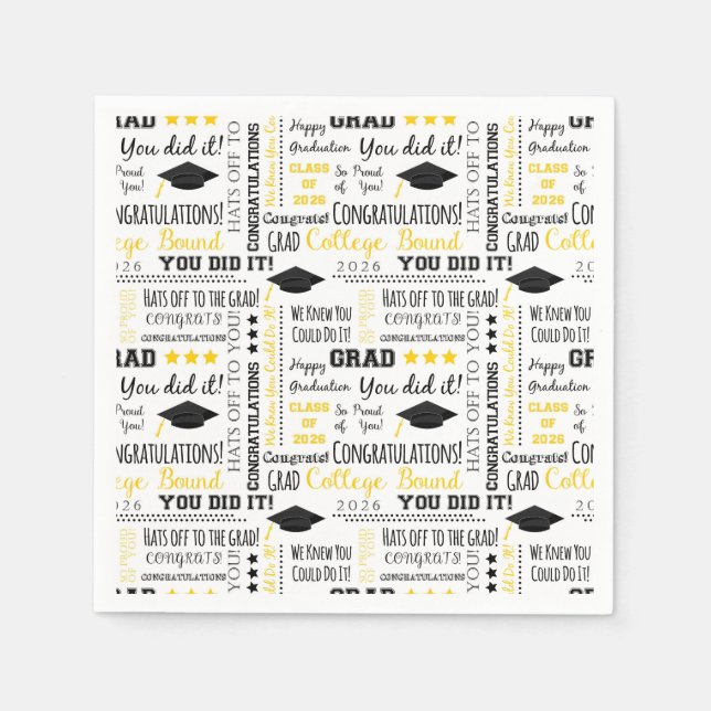Servilleta De Papel Graduation Paper Napkins (Anverso)