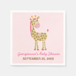 Servilleta De Papel Grafa rosa Napkin Baby Shower personalizado