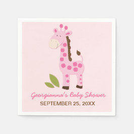 Servilleta De Papel Grafa rosa Napkin Baby Shower personalizado