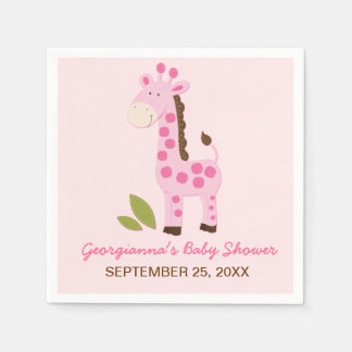 Servilleta De Papel Grafa rosa Napkin Baby Shower personalizado