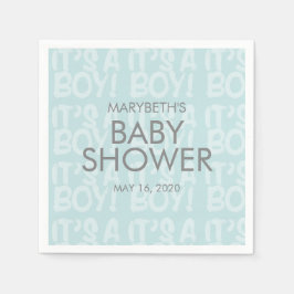 Servilleta De Papel Graffiti Blue Baby Shower Paper Napkin