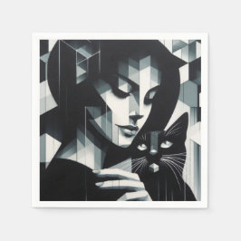 Servilleta De Papel Graffiti Cat Lady