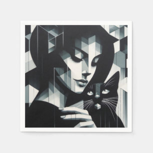 Servilleta De Papel Graffiti Cat Lady