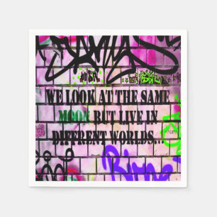Servilleta De Papel Graffiti colorido de la misma luna de diferentes m