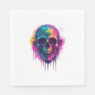 Servilleta De Papel Graffiti Skull Rebel