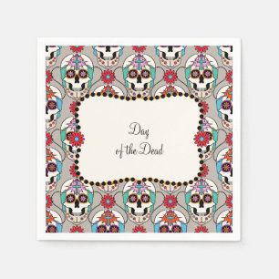 Servilleta De Papel Gráfica de calaveras de azúcar