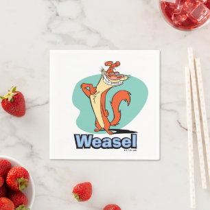 Servilleta De Papel Gráfica de carácter de Weasel Orgulloso