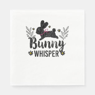 Servilleta De Papel Gráfica de conejo divertida Bunny Whisperer