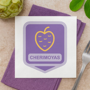 Servilleta De Papel Gráfica de frutas Cherimoya única personalizable