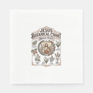 Servilleta De Papel Gráfico Botánico Jesús Plantas Bíblicas Jesús Bota