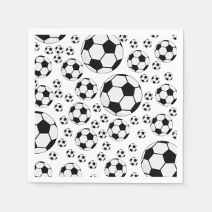 Servilleta De Papel Gráfico clásico de balón de fútbol para fanáticos