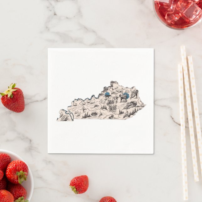 Servilleta De Papel Gráfico de estado antiguo del mapa de imágenes de  (In situ)