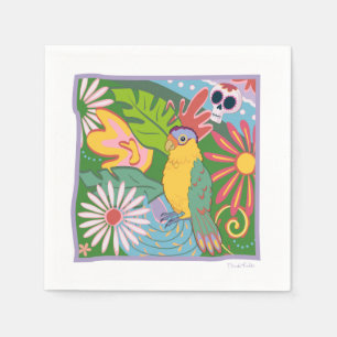 Servilleta De Papel Gráfico de Frida Kahlo Parrot