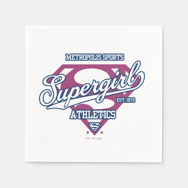 Servilleta De Papel Gráfico de superchica Metropolis Sports Athletics (Anverso)