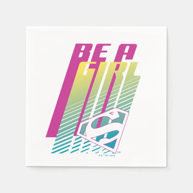 Servilleta De Papel Gráfico de superchica "Sé Chica" (Anverso)