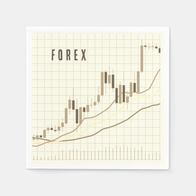 Servilleta De Papel Gráfico financiero abstracto (Anverso)