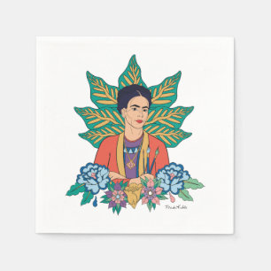 Servilleta De Papel Gráfico floral colorido de Frida Kahlo