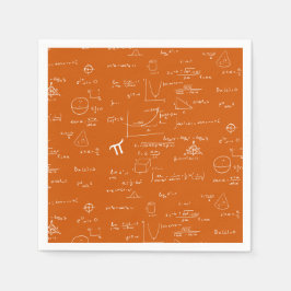 Servilleta De Papel Gráficos de Ecuaciones Matemáticas Naranja Graduac