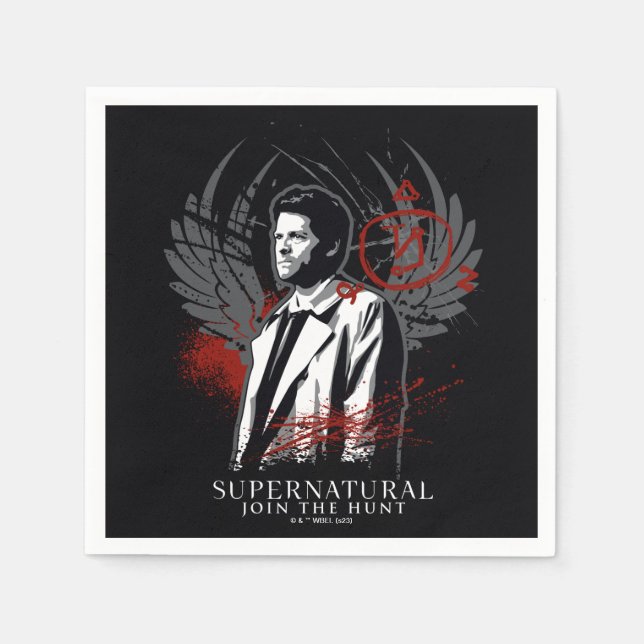Servilleta De Papel Grafiti de Castiel Supernatural (Anverso)