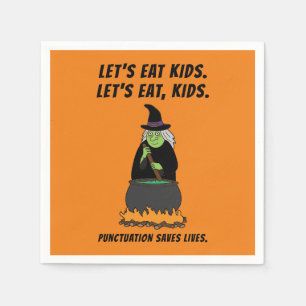 Servilleta De Papel Gramática divertida de Halloween Bruja Guay profes