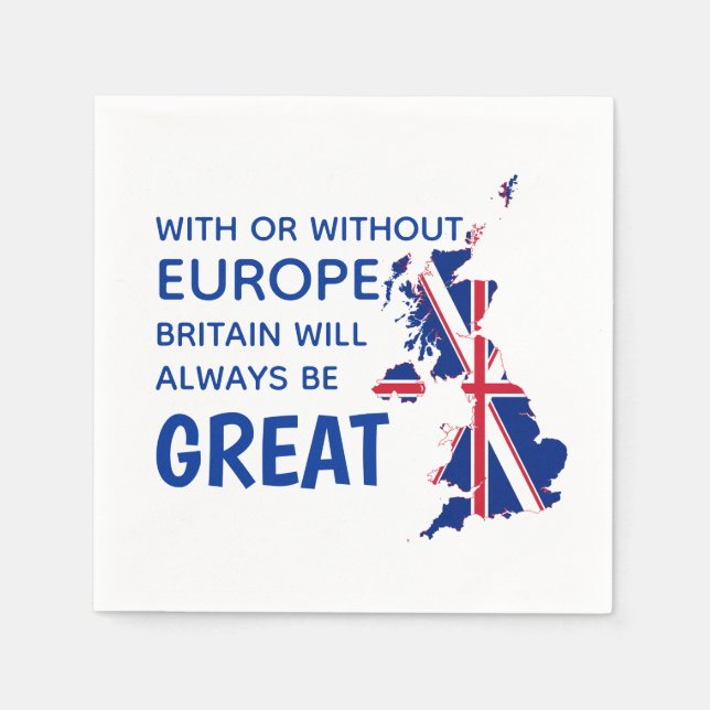 SERVILLETA DE PAPEL GRAN BRETAÑA BREXIT EUROPE (Anverso)