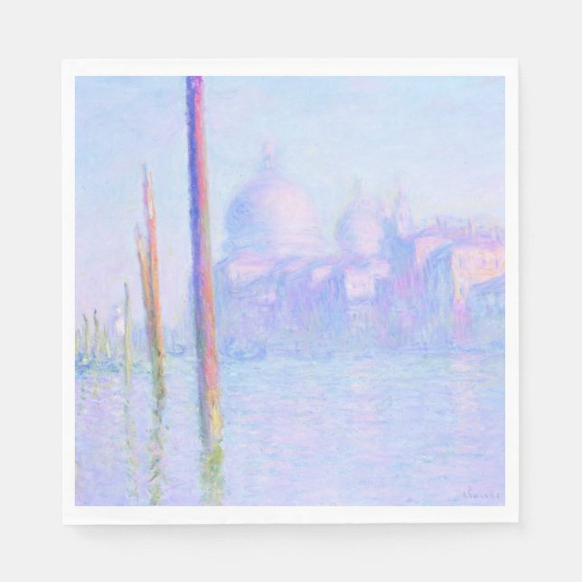 Servilleta De Papel Gran Canal de Venecia (por Claude Monet) (Anverso)