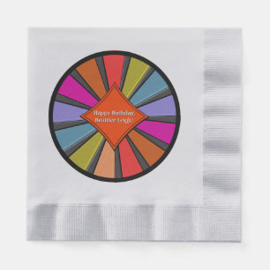 Servilleta De Papel Gran Círculo Personalizado De Colores Brillantes
