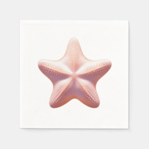 Servilleta De Papel Gran Estrella de Mar Rosa