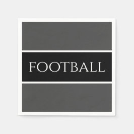 Servilleta De Papel Gran Fútbol negro blanco negro oscuro oscuro espor