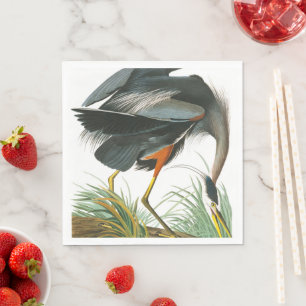 Servilleta De Papel Gran garza azul de John James Audubon