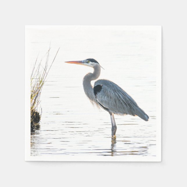 Servilleta De Papel Gran garza azul - vadeo (Anverso)
