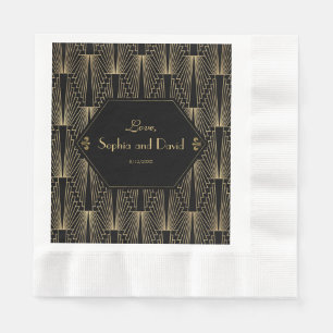 Servilleta De Papel Gran Gatsby de los años 20 Boda Art Deco de los añ