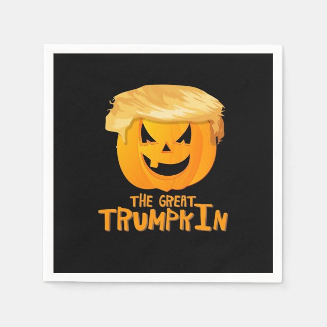 Servilleta De Papel Gran Halloween Funny de Trumpkin (Anverso)