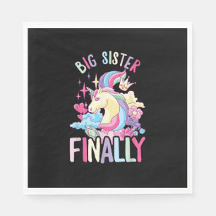 Servilleta De Papel Gran Hermana Finalmente Hermano Unicornio Recién N