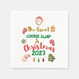 Servilleta De Papel Gran intercambio de Navidades de cookie 2023 - ser