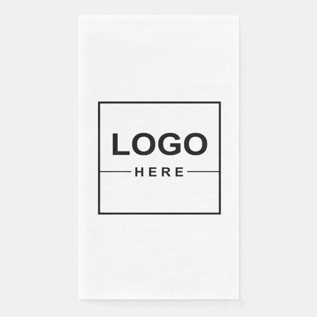 Servilleta De Papel Gran Logotipo Empresarial Moderno Blanco (Anverso)